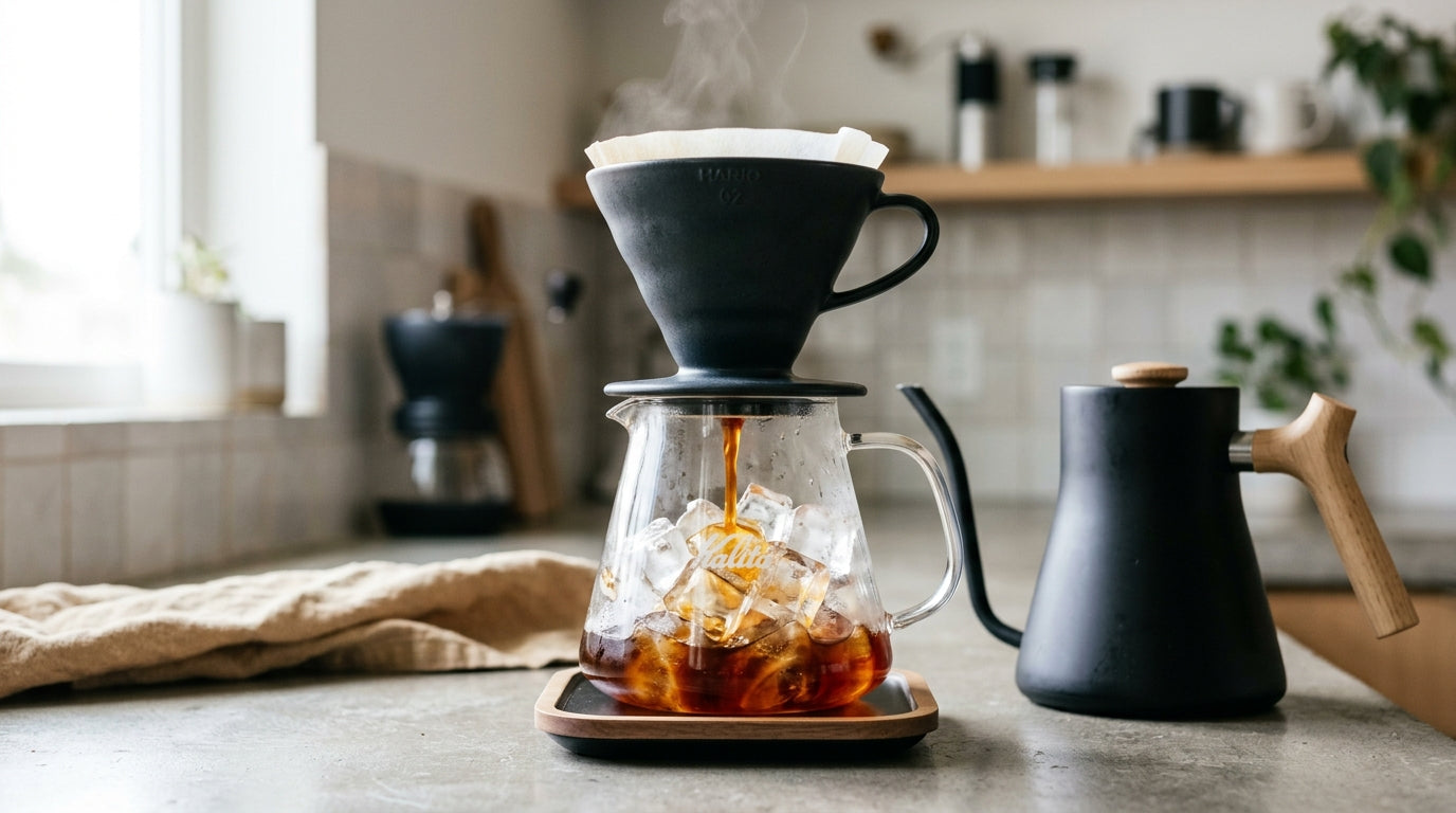 How to Brew Iced Pour-Over Coffee: Japanese Flash Brew Method Guide