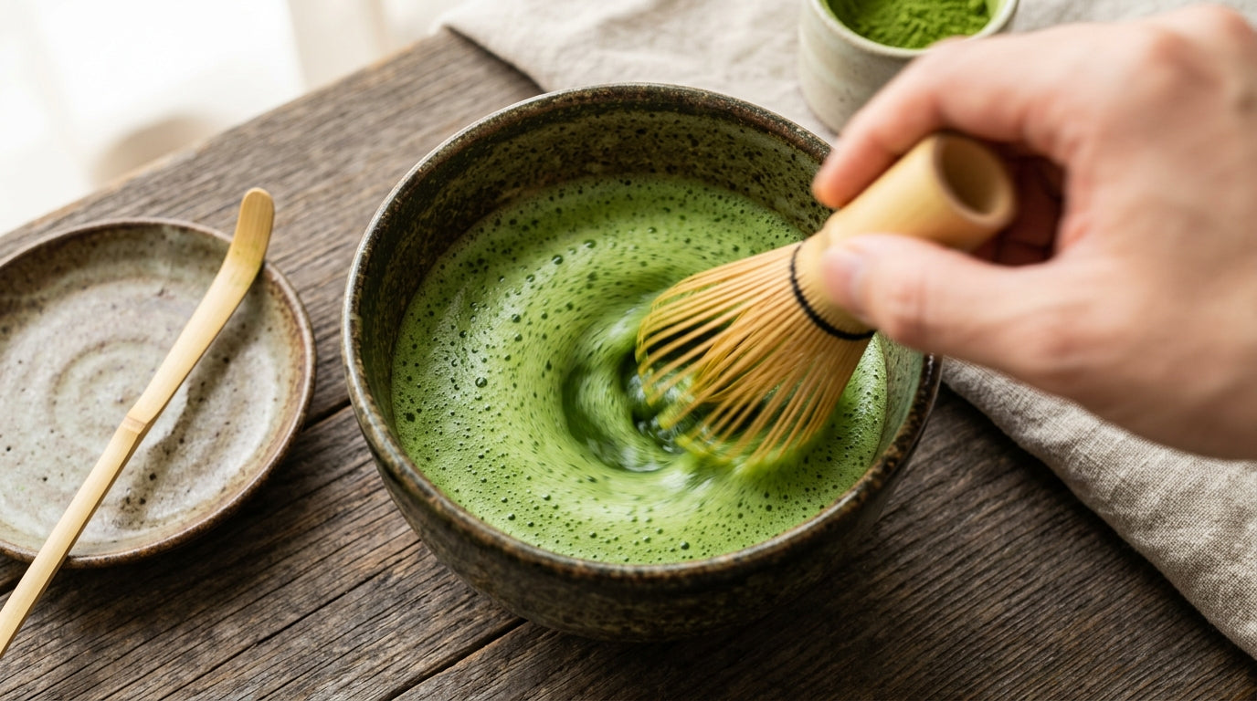 Ceremonial Grade Matcha Preparation & Whisking